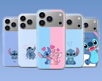 Funda para teléfono Stitch Disney Lilo Hawaii Funda adorable para iPhone 17e, 16Air, 15, 14, 13, Samsung S26 Ultra, S25, S24 S23FE, A56, A17 A16 Pixel 10a