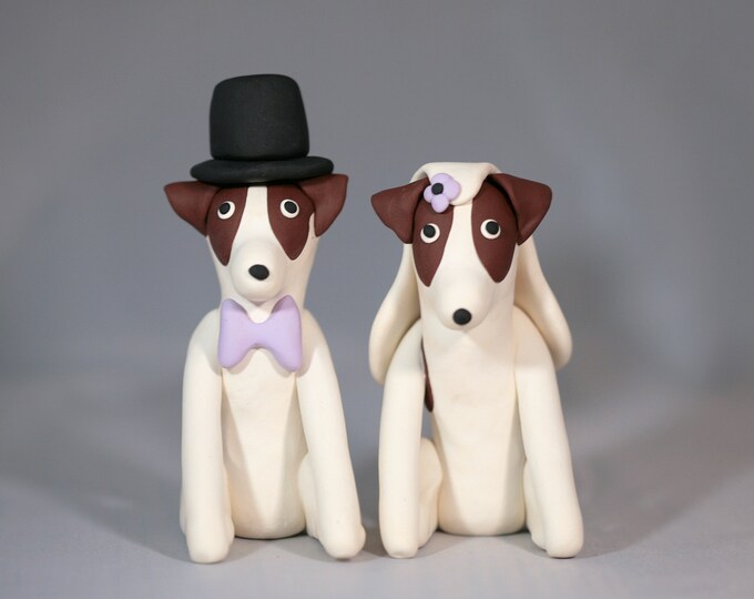 Jack Russell Terrier Dog Wedding Cake Topper Etsy