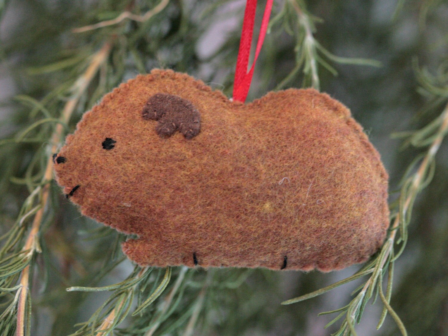 Cute Felt Guinea Pig Ornament Etsy