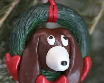 Basset hound christmas tree