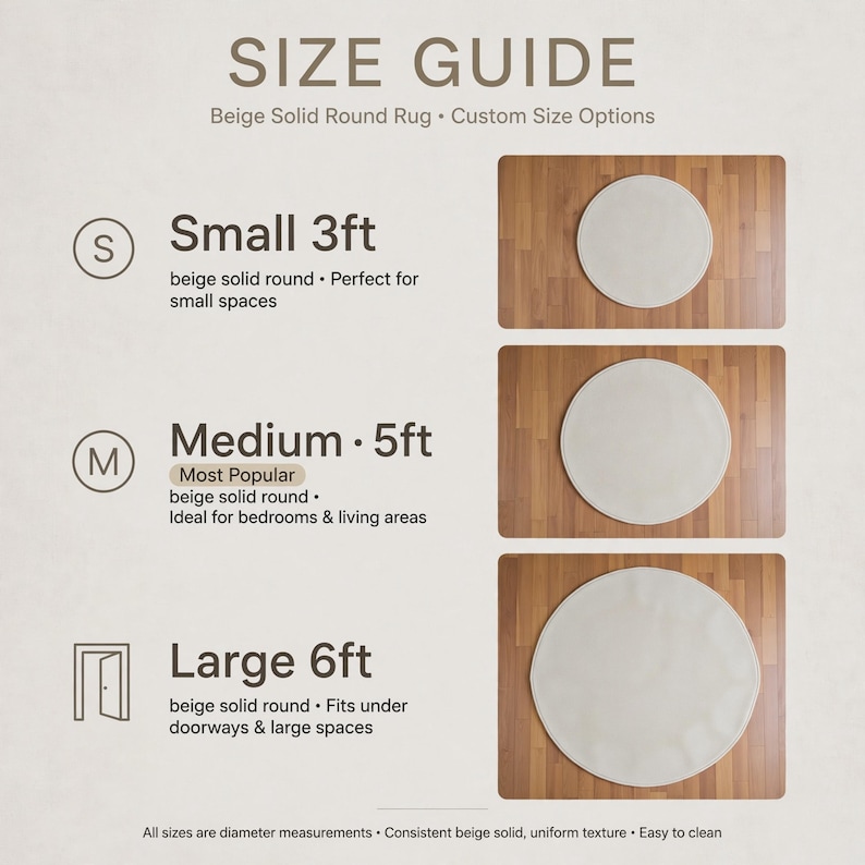 Round Rug Handmade Handmade Tufted White Round Rug, Solid Japandi Minimalist Wool Area ...