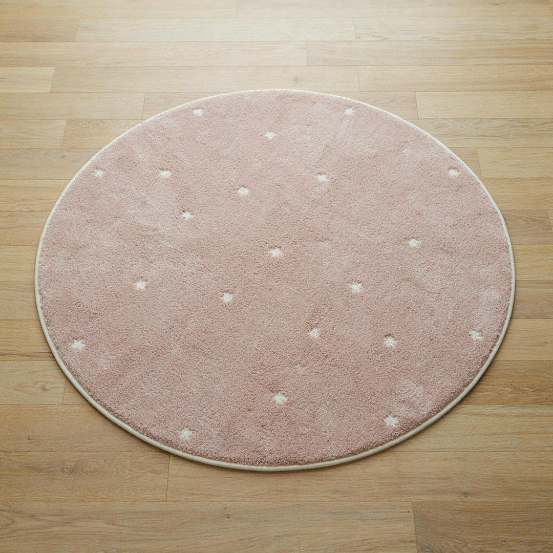 Round Rug Handmade Handmade Tufted Polka Dot Round Rug - Etsy