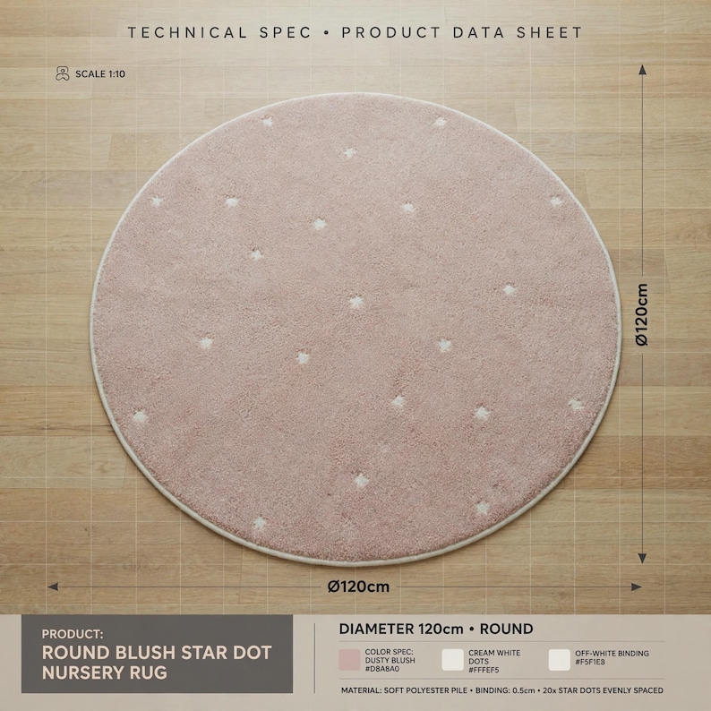 Round Rug Handmade Handmade Tufted Polka Dot Round Rug - Etsy