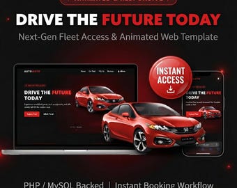 Custom Business Website Template | Car Rental & Dealership Design | Modern Auto Showroom Site | Small Business Web Design