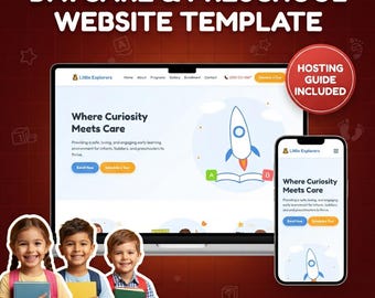 Daycare Website Template | Preschool & Kindergarten Website Design | Kids School HTML Website (No WordPress Needed)