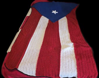 MANTA CON LA BANDERA DE PUERTORRICANA
