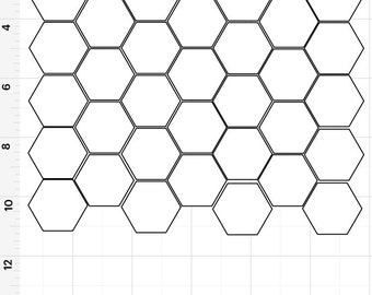 1 &quot; Hexie English Paper Piecing Cricut  SVG template 37 Hexagons EPP File