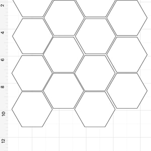 Hexagon English Paper Piecing Cricut  SVG template for 0.5&quot; 1 inch 0.75&quot; 1 inch and 1.5 inch hexies EPP