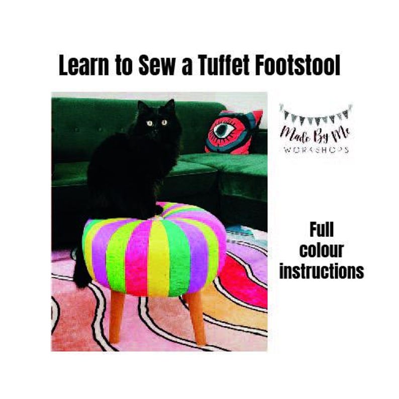 Quick Point Footstool Pattern Learn to Sew a Footstool - Foundation Paper Piecing Tuffet Pattern 18 ...