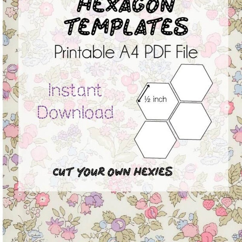 1/2 Hexie Template - Etsy UK