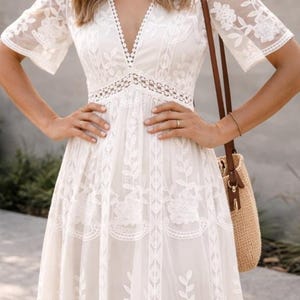 knee length dresses for ladies Black Midi Dress Short Sleeve Ruched Lace main image 1