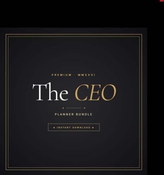 CEO Planner Printable | Entrepreneur Daily Planner | PDF