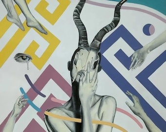 Original Hand Painted Acrylic on Canvas Exlusive for One Buyer . “STAR SYNDROME” (100x100 cm).