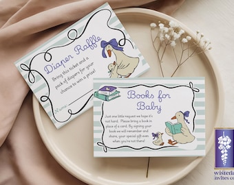 Dumme Gans Babypartykarten | Windel-Gewinnspiel, Bücher für Baby (Digitaler Download)