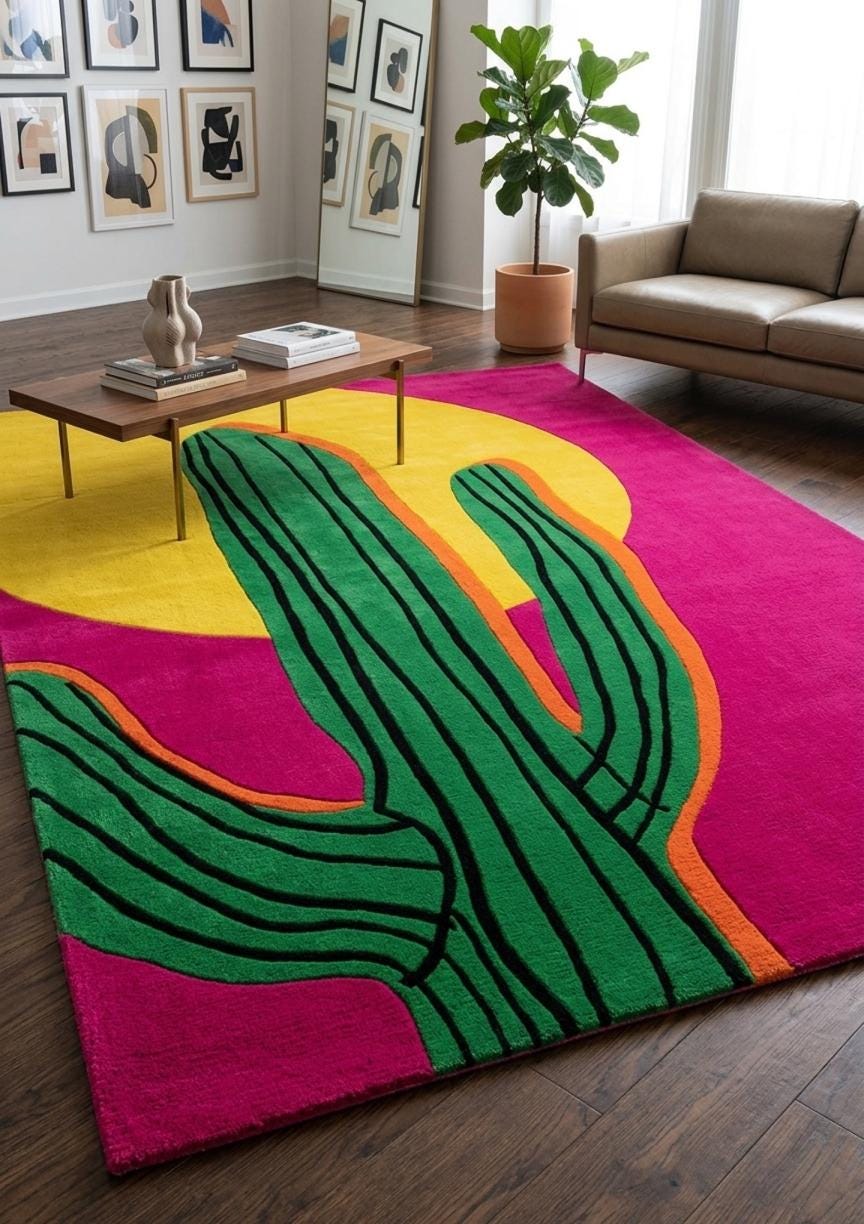 Kaktus teppich - Etsy.de