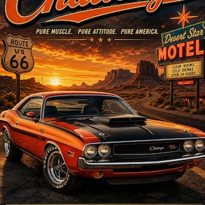 Dodge Challenger Poster - Etsy