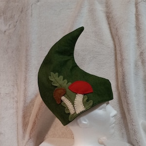 Made to order Mushroom Woodland Elf Hat - Felt Elf Hat - Pointy Elf Costume / Wood Elf / Rensissance fest costume - Pixie - Fairy hat