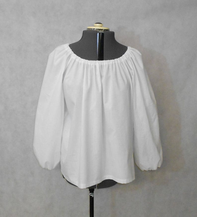 Modest Long Sleeve Peasant Blouse Pirate Costume Womens Etsy