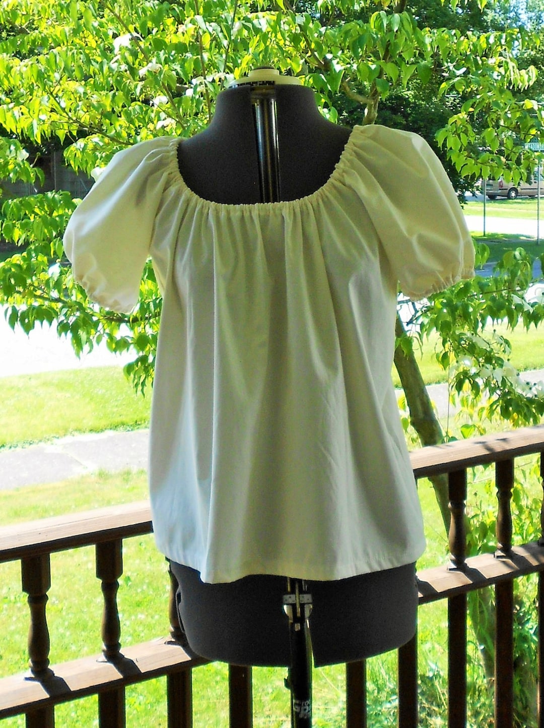 Peasant Blouse Short Sleeve / Renaissance Chemise / Pirate Shirt / Wench / St Pauli Girl Shirt