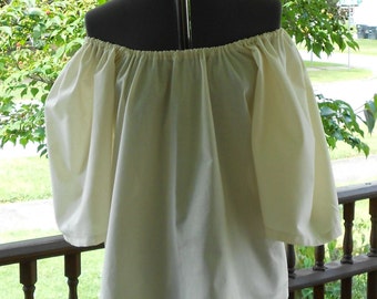 Womens Renaissance Style Peasant Blouse or Chemise. Made to order. Great shirt for your Pirate or Wench Costume, dirndl