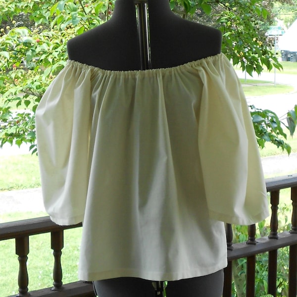 Womens Renaissance Style Peasant Blouse or Chemise. Made to order. Great shirt for your Pirate or Wench Costume, dirndl