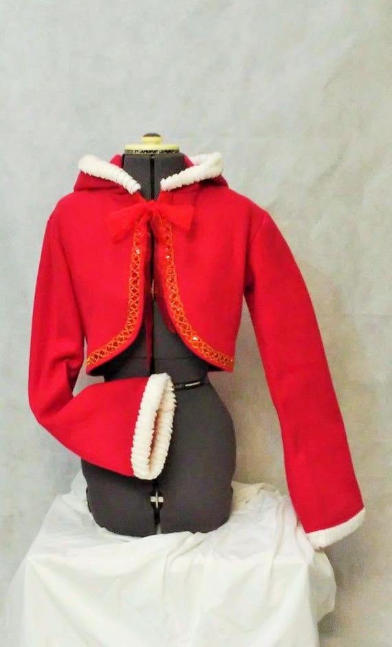 Christmas Elf Jacket Short Elf Coat Crop Elf Jacket Elf Etsy