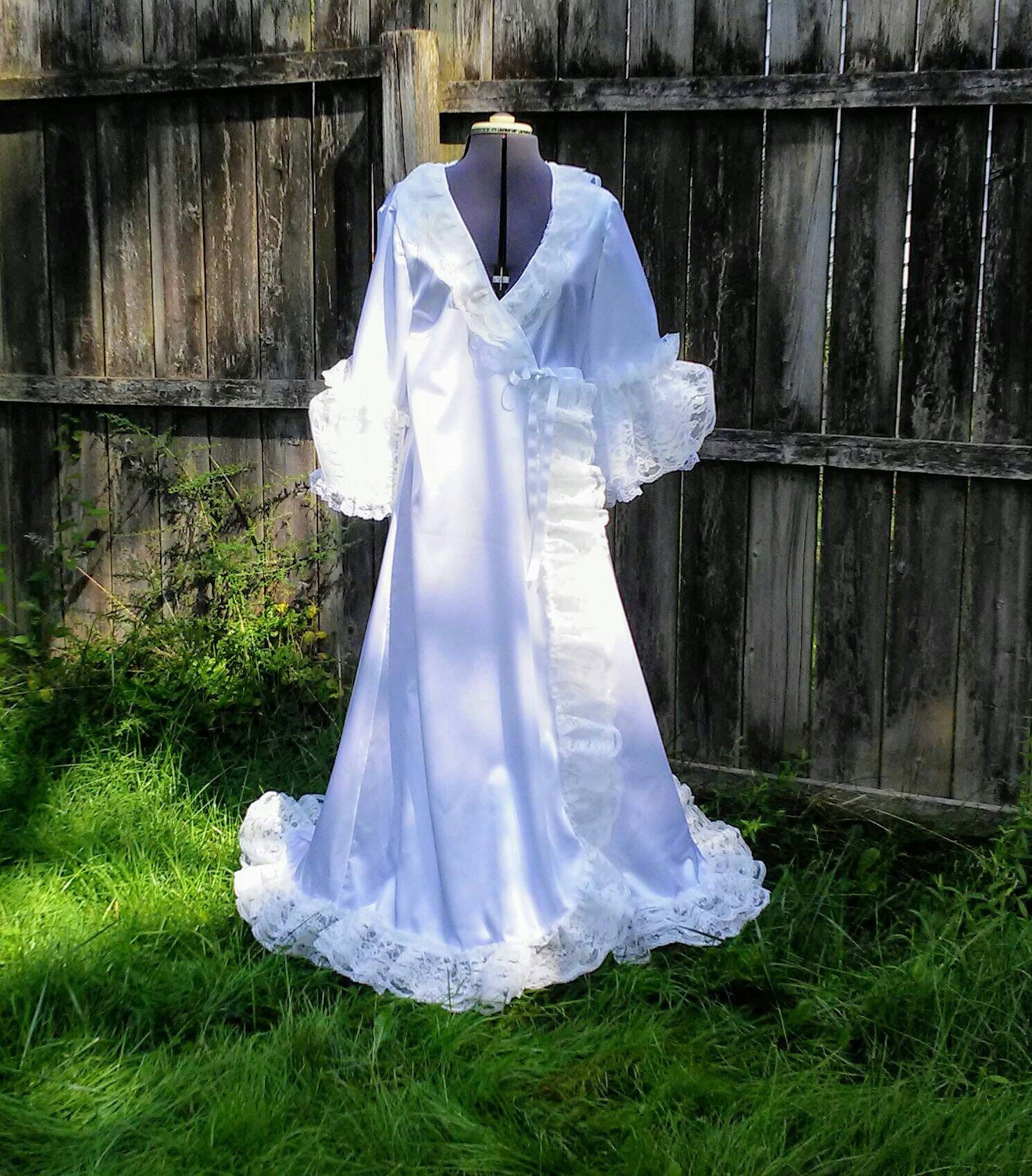 White dressing gown Christine Daae phantom of the opera Etsy