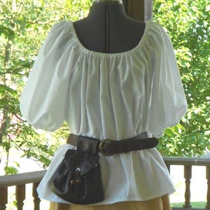 Peasant Blouse with 3/4 length sleeves - Renaissance Chemise - Pirate Costume  - Renaissance Style peasant blouse - Colonial Shirt - dirndl