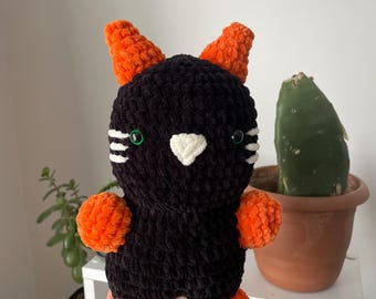 手作りの黒猫あみぐるみ