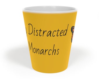Easily Distracted By Monarchs - Latte Mug, 12oz