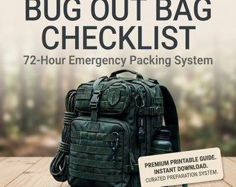 Bug Out Bag Checklist | 72-Hour Tactical Packing System (PDF Download)