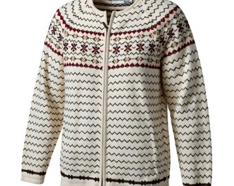 Womens Cream Nordic Zip Cardigan Sweater 18/20W Ramie/Wool Blend Fashion Bug
