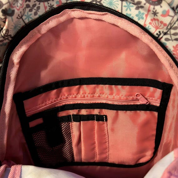 Floral Pattern Backpack With Multi-Compartment De… - image 4