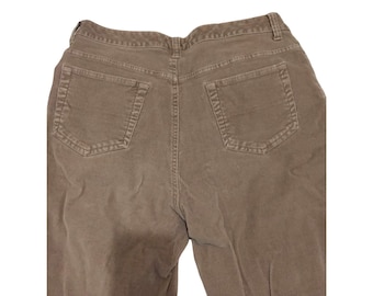 St. John's Bay Tan Stretch Corduroy Boot Cut Jeans Tamaño 12 Corte Y2K