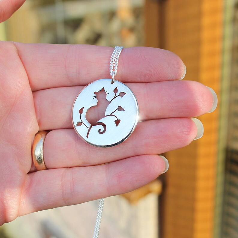 Cat Pendant Silver Jewelry Silver Pendant Silver Jewellery Etsy UK