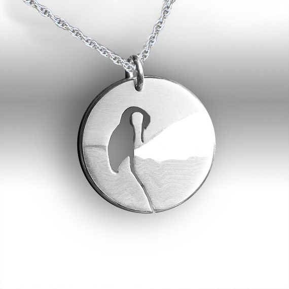 Crane Pendant Bird Pendant Silver Jewelry Silver Jewellery Etsy