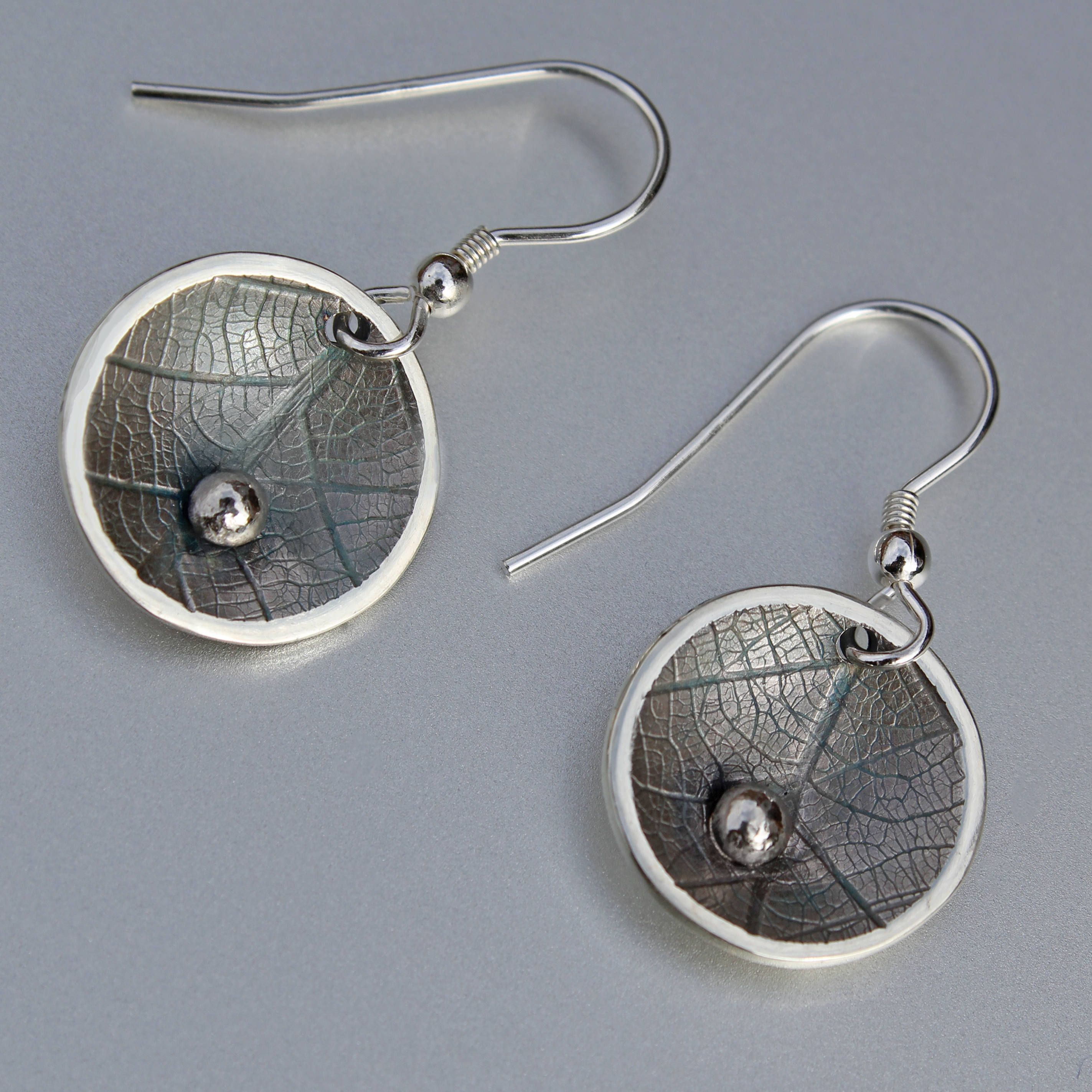 Leaf Earrings Handmade Sterling Silver Jewelry Silver Etsy