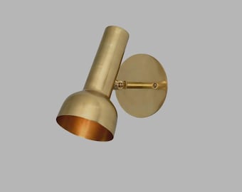 Adjustable Brass Wall Sconce | Mid Century Modern Sputnik Torch Light