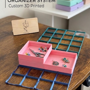 IKEA Alex Drawer Organizer, Gridfinity Compatible Modular Desk Storage System, 3D Printed Craft Bin Kit, Workshop Office Organization Tray