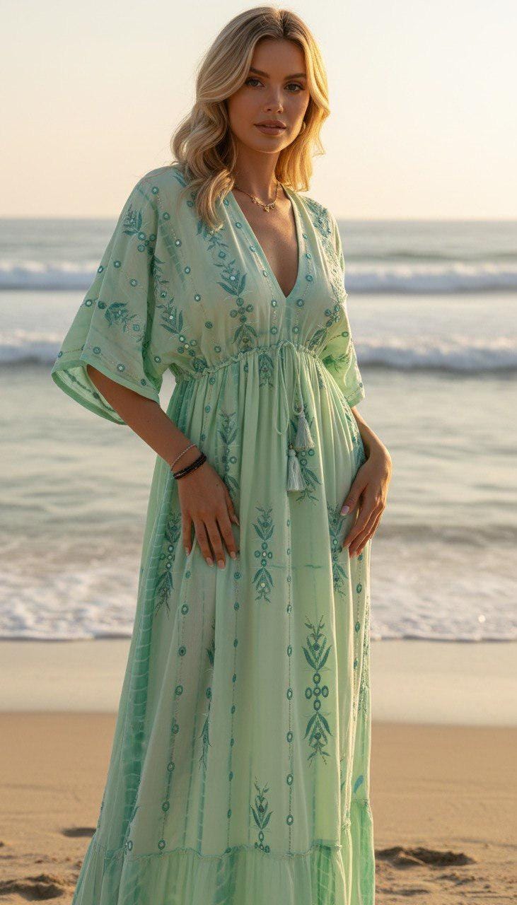 etsy mint green dress Flowy sage green dress