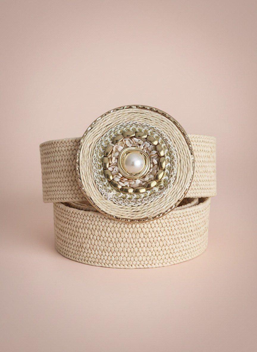 8976 Women\'s 2 Pack Woven Belts Raffia Boho Belt Stretchy Dress il_1080xN.6877685816_knjb.jpg main image 2
