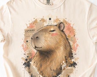 Camiseta Comfort Colors "Don't Worry Be Capy", Camiseta "Chill Vibes Only", Camiseta "Animal Spirit", Camiseta "Cappybara Best Friend", Meme divertido de Cappybara