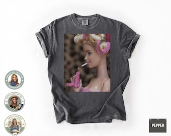 Camiseta divertida con meme de muñeca, camiseta con estampado viral de muñeca bebé estresada de Comfort Colors, regalo divertido para ella, camiseta con humor de la Generación Z