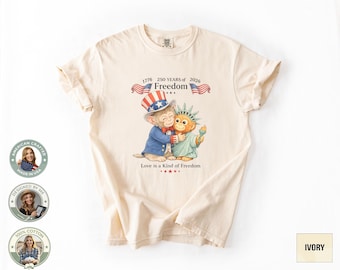 Camiseta del 250 aniversario de la libertad, Camiseta Punch Love Freedom, Camiseta Love is a Kind of Freedom, Aniversario de Estados Unidos 1776–2026