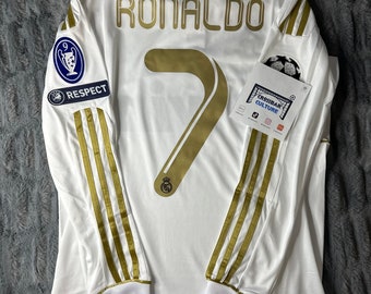 Real Madrid Cristiano Ronaldo #7 2011/12 Champions League thuisshirt met lange mouwen