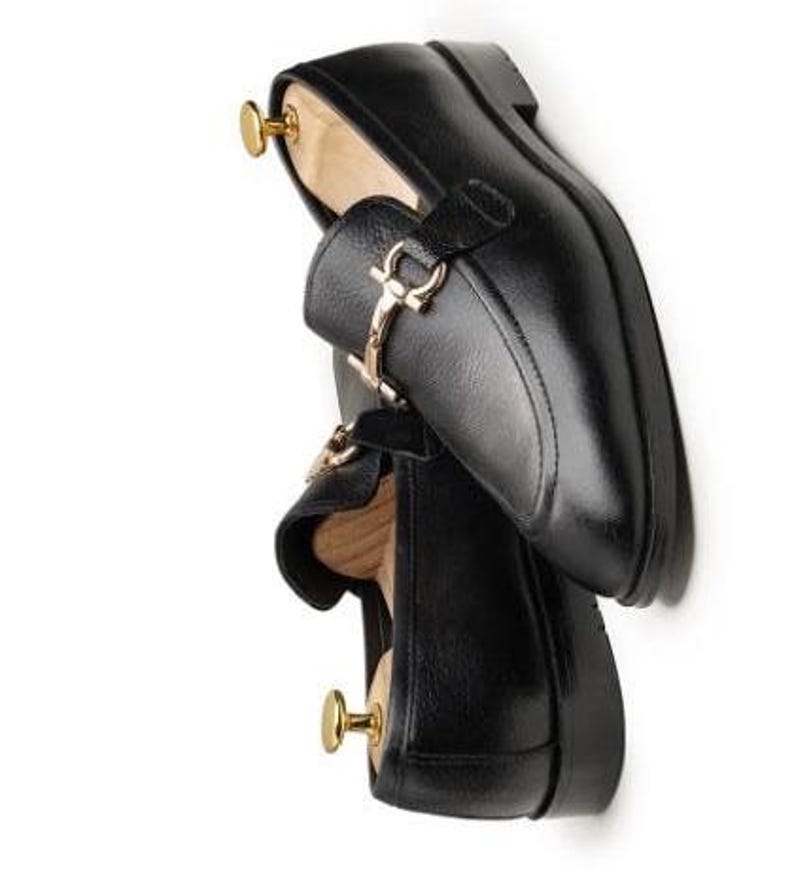 Handmade Black Leather Horsebit Loafers, Italian calfskin, Blake stitched sole, cushioned insole, dress casual, wedding ready