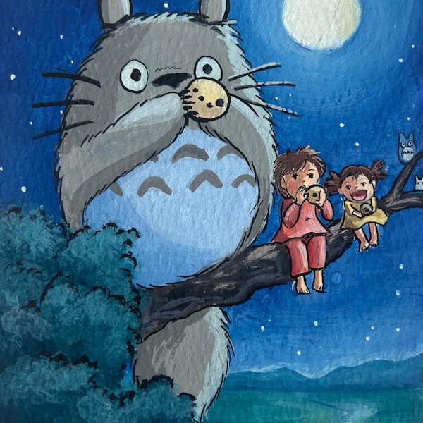 My Neighbor Totoro Art Print, Poster, Painting, Studio Ghibli Art