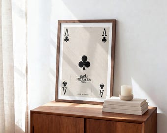 Lámina decorativa vintage de la marca de lujo Hermès - Póster de moda para una decoración estética de la habitación.