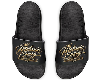 Melanin Swag University-slippers (zwart)