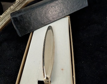 Vintage Gold Tone Tie Bar in original box